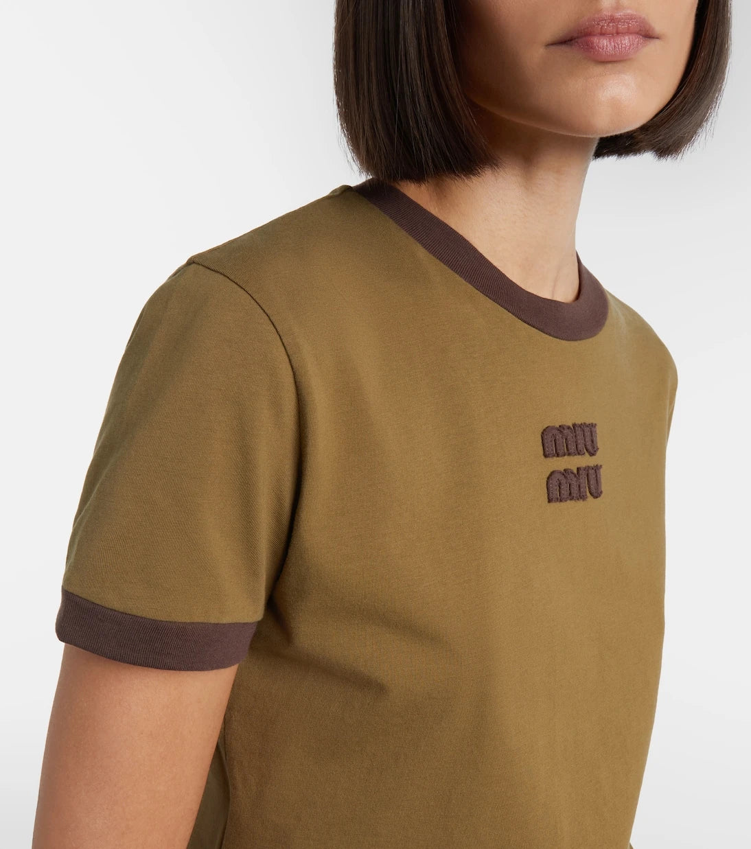 Miu Miu - Logo cotton jersey T-shirt