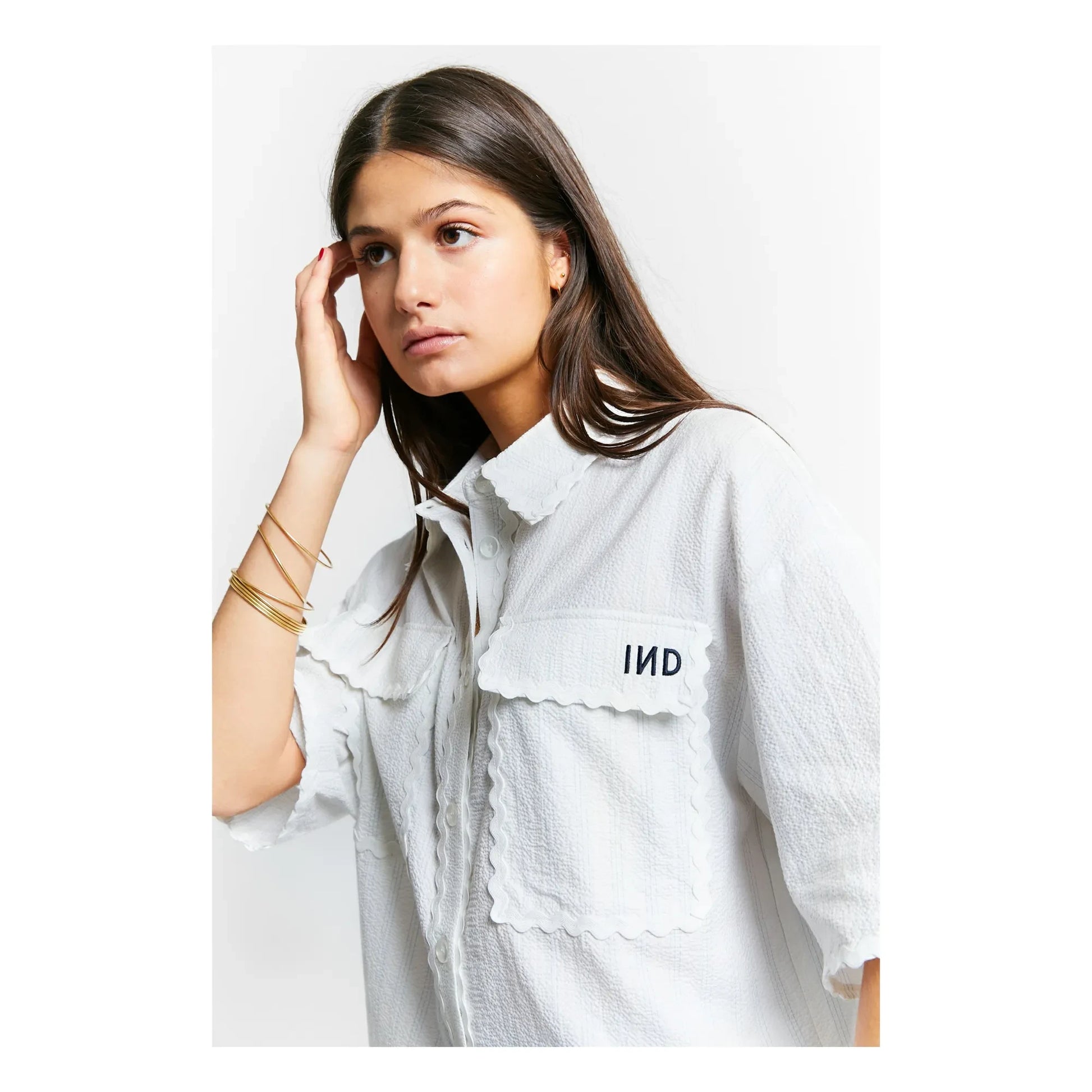 Indee - Suraya Stripes Shirt | White