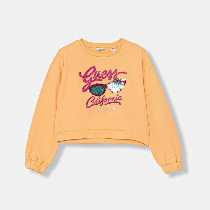 Детски памучен суичър Guess