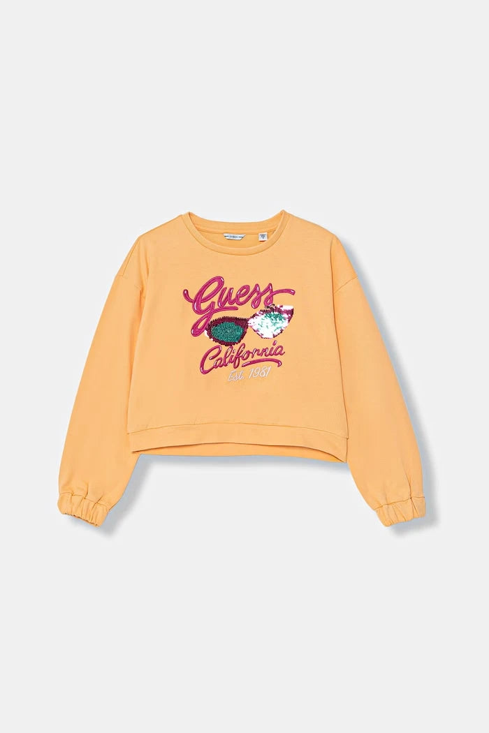Детски памучен суичър Guess