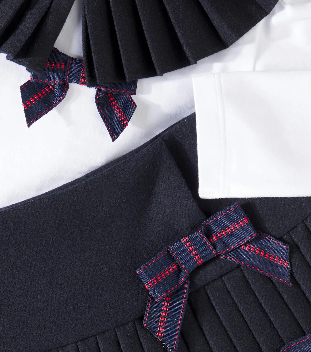 Patachou - Bow-detail top and skirt set