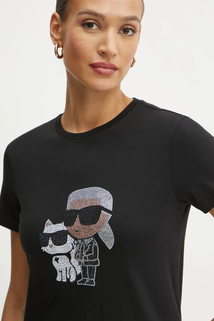 Памучна тениска Karl Lagerfeld IKON RS