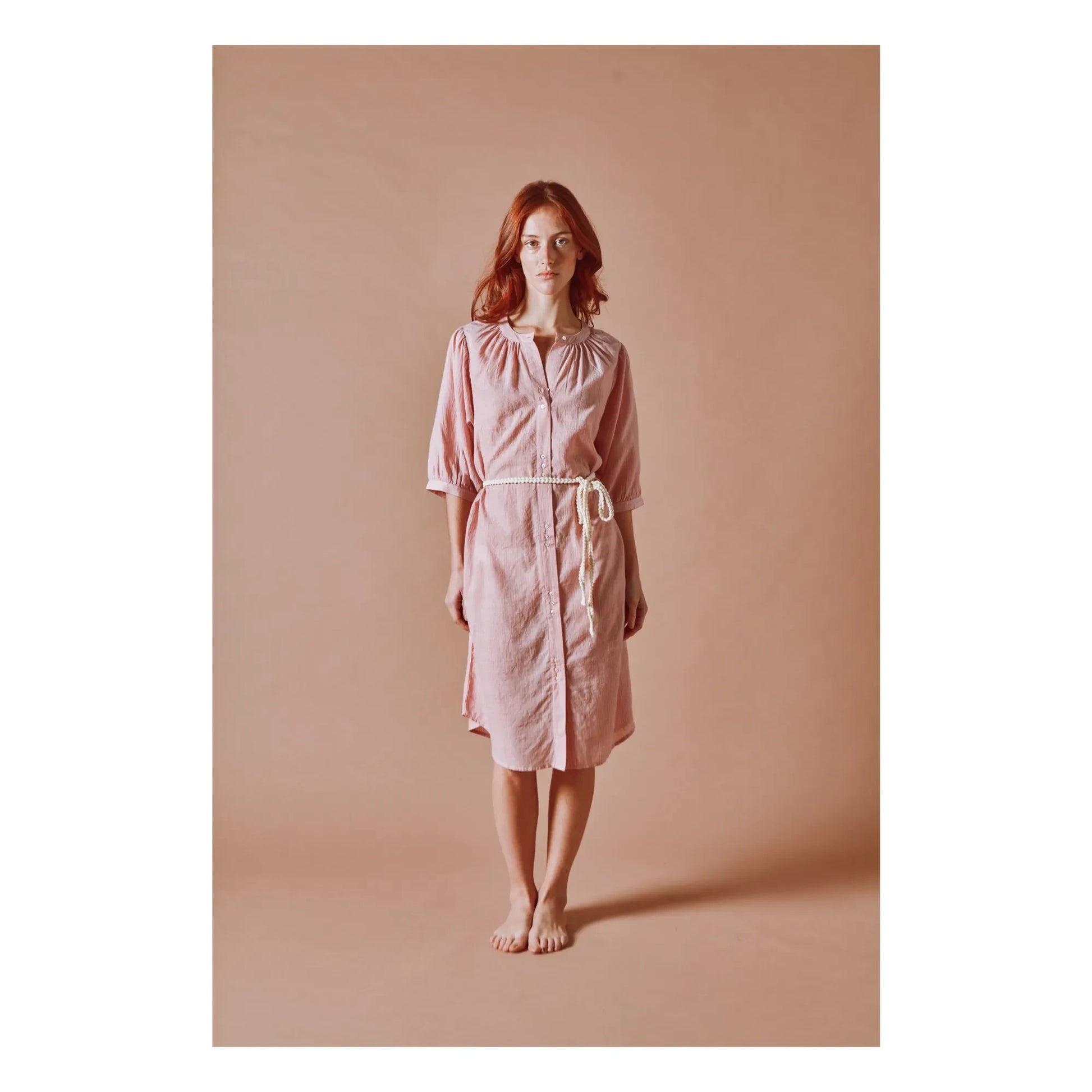 Emile et Ida - Kadhi Cotton Dress | Pink