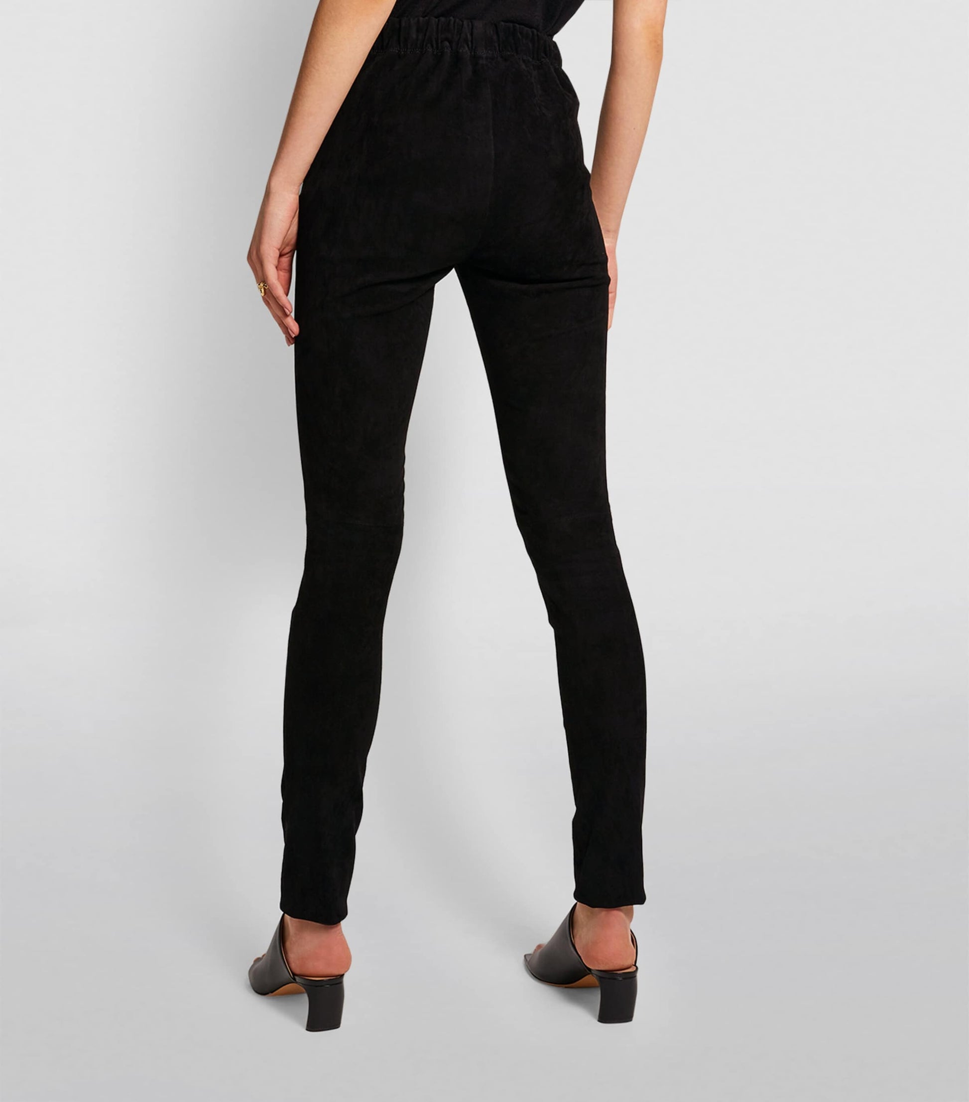 Joseph Black Suede Stretch Leggings