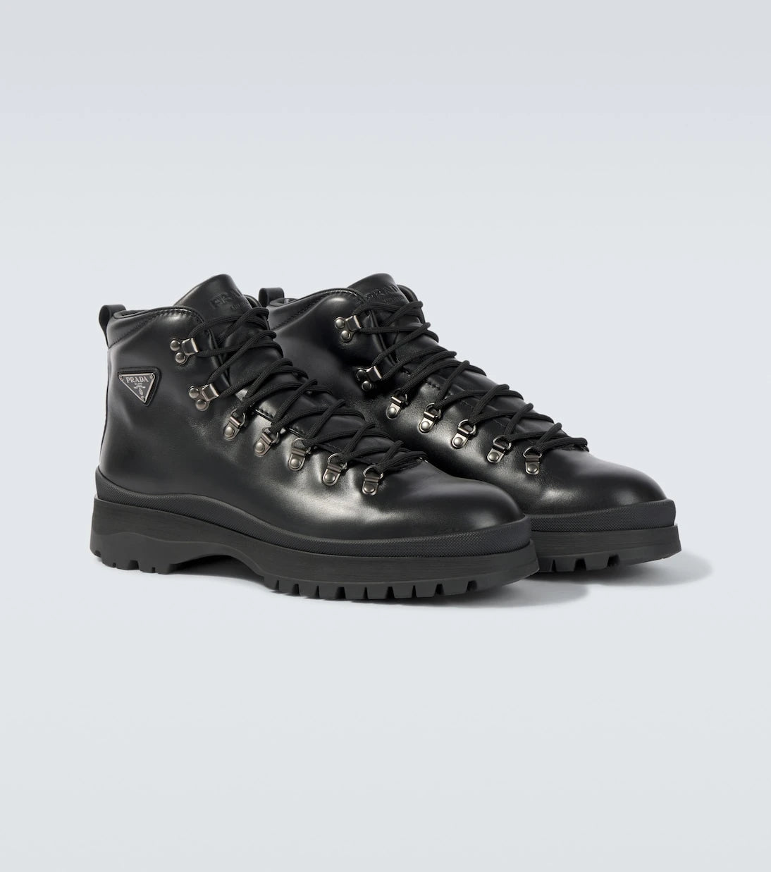 Prada - Brixxen leather lace-up boots