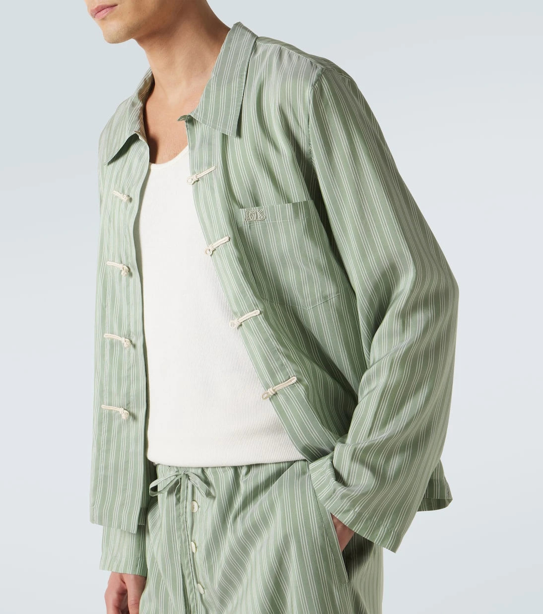 Bode - Sylvan striped silk shirt