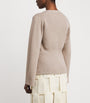 ME+EM Beige Wool-Cashmere Contour Cardigan