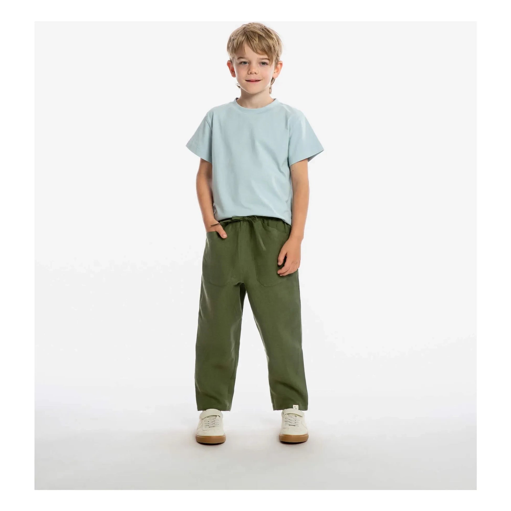 Matona - Garden Linen Pants | Olive