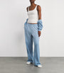 Blue French Terry Low-Rise Sweatpants