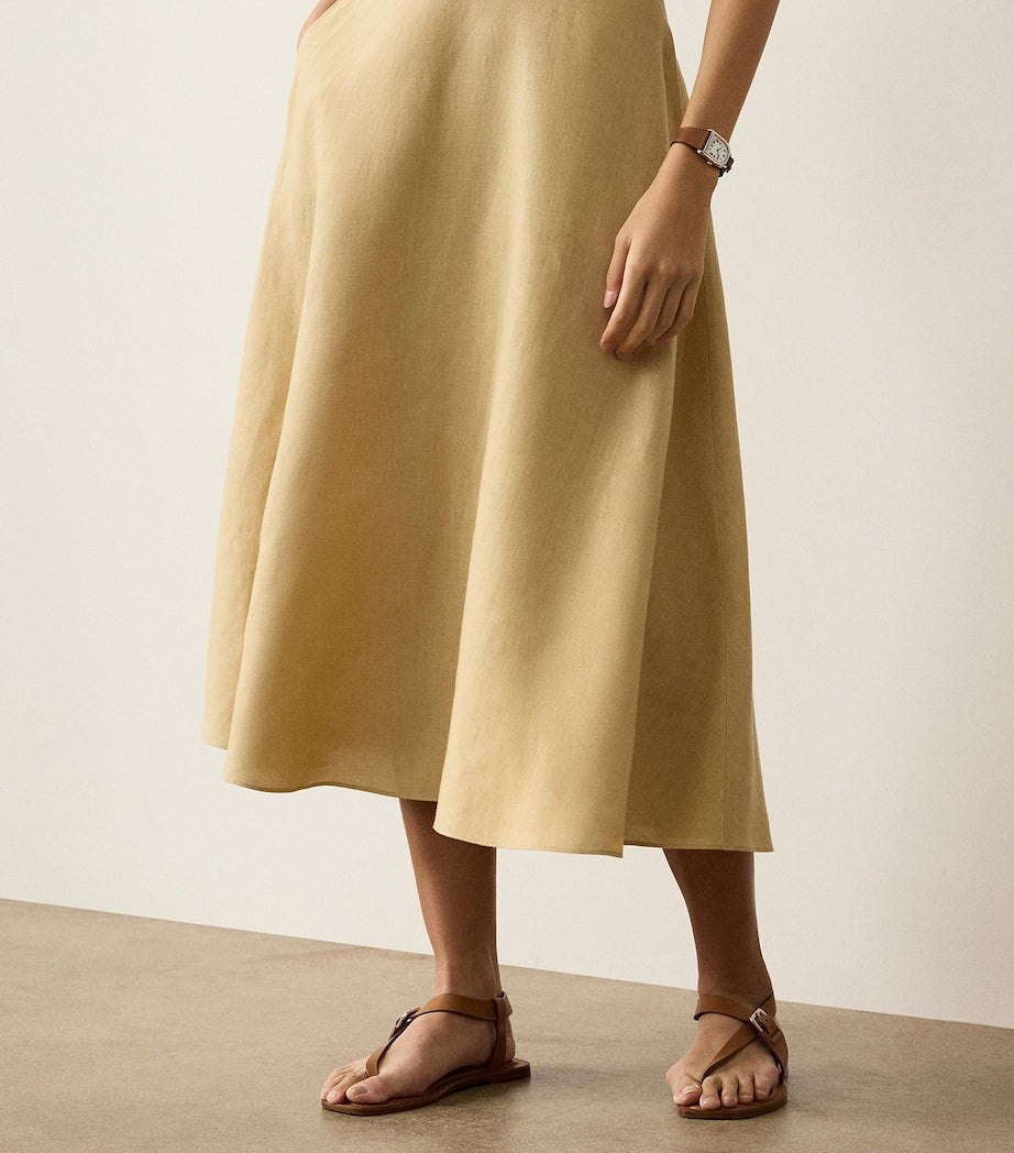 Linen Erica Midi Skirt