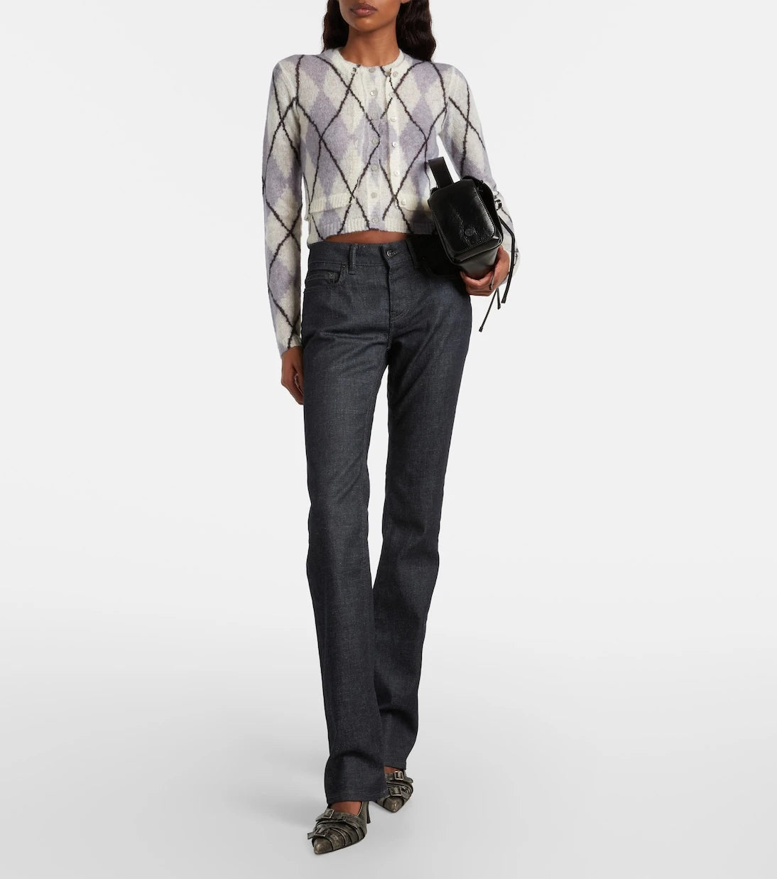 Acne Studios - بنطال جينز بقصّة ضيقة وخصر منخفض