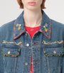 Valentino Blue Embellished Denim Jacket