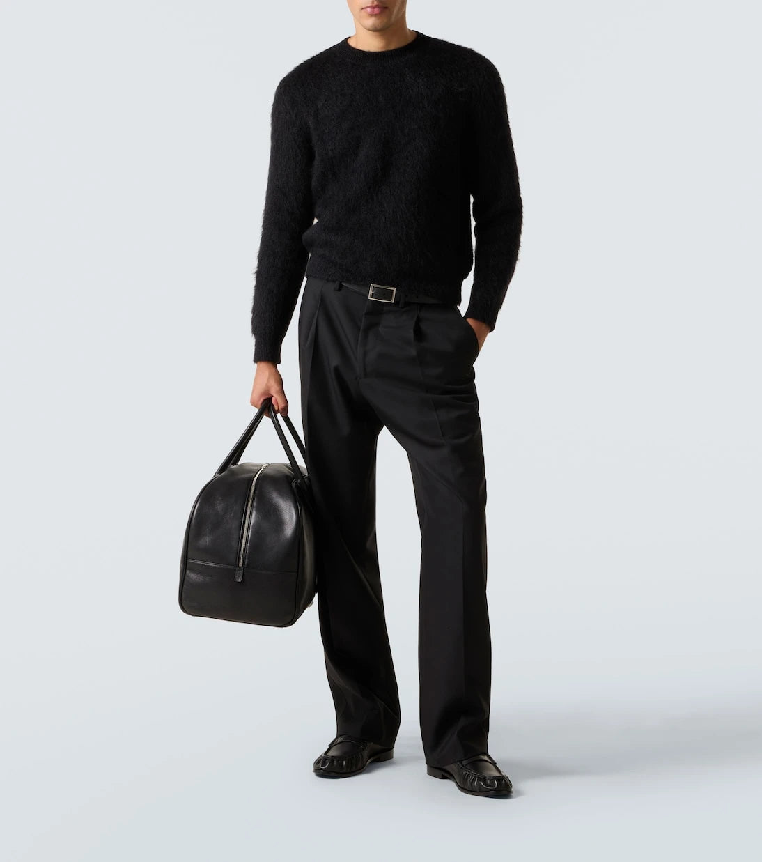 Saint Laurent - Dev boy deri seyahat çantası