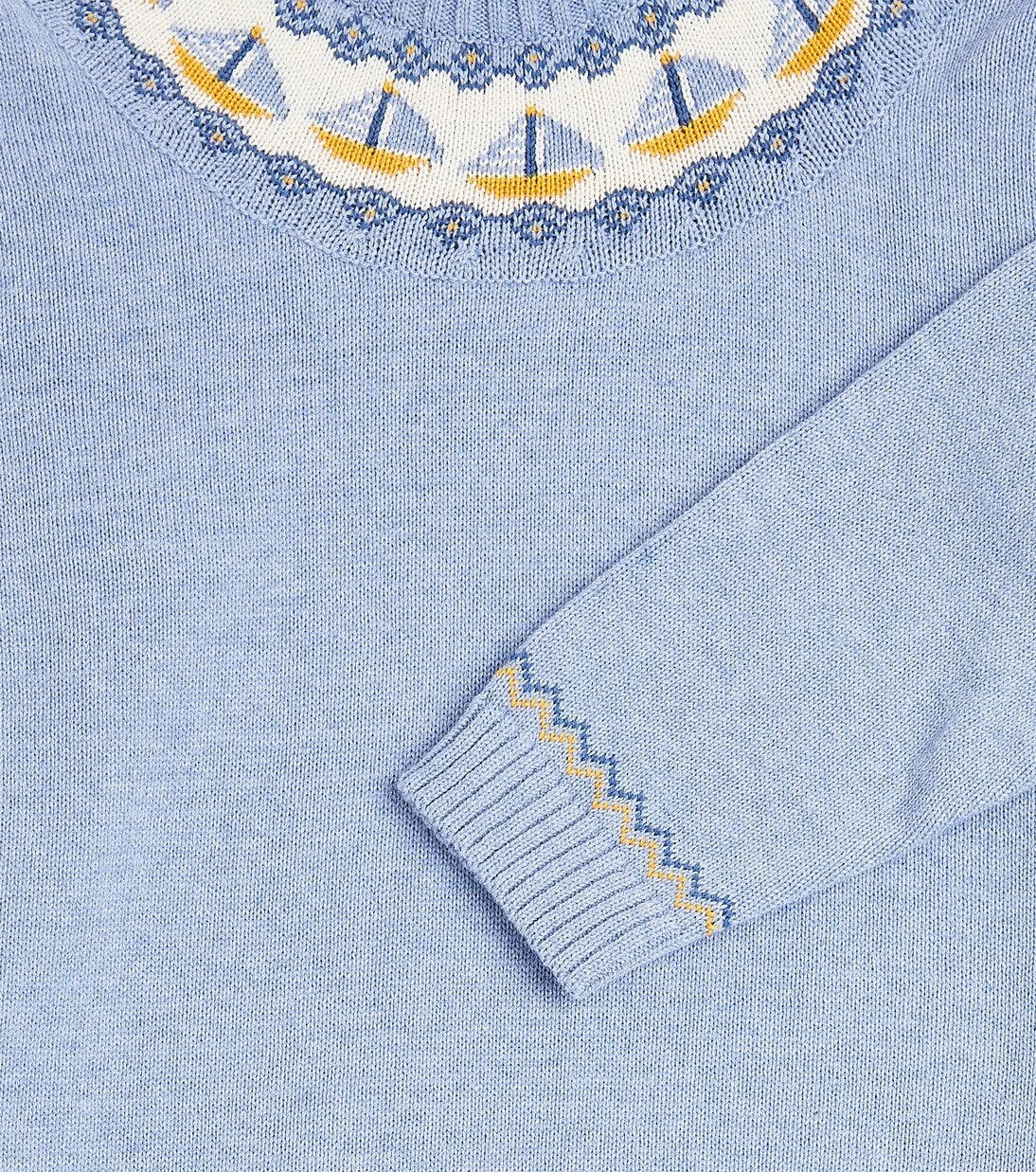 La Coqueta - Intarsia cotton sweatshirt