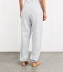 Grey Cotton-Blend Fleece Sweatpants