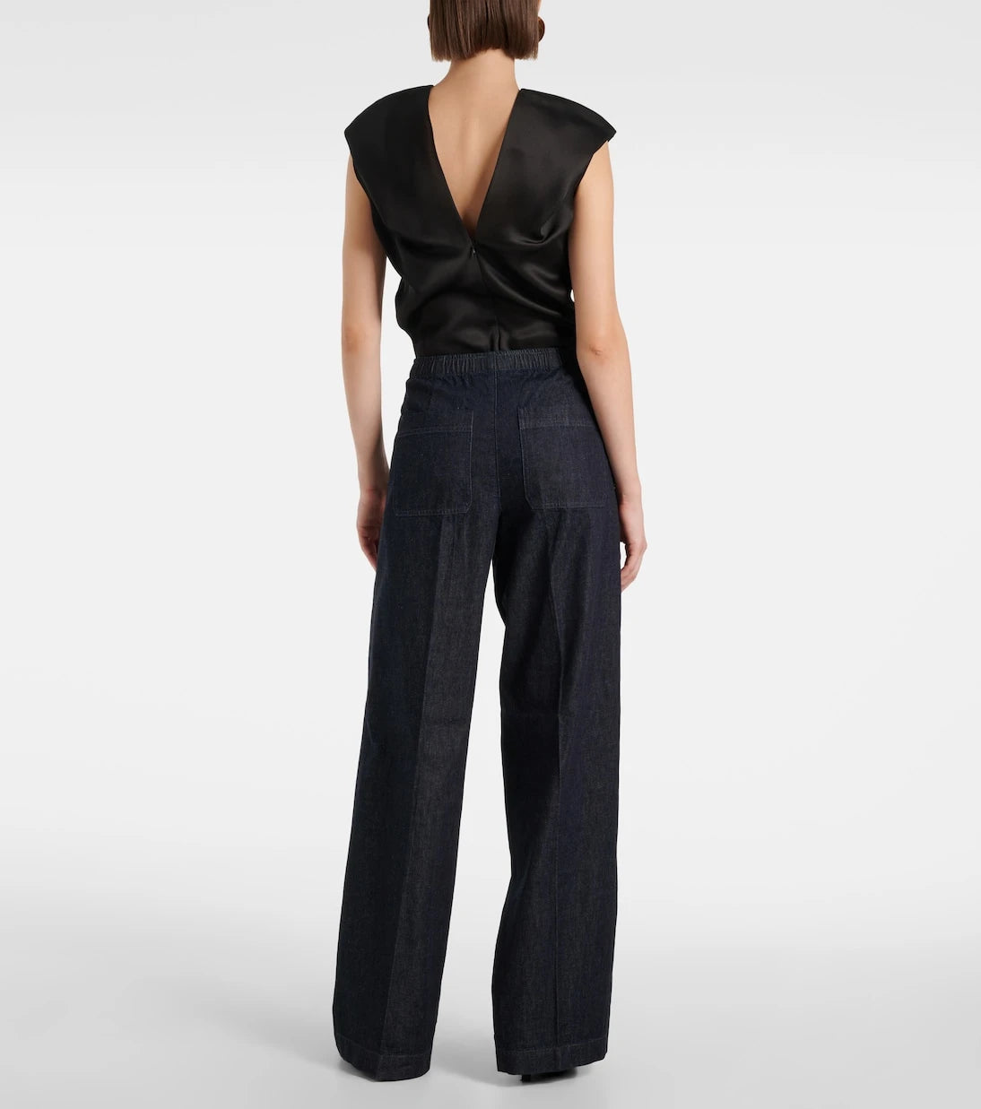 Vince - Low-rise cotton twill wide-leg pants