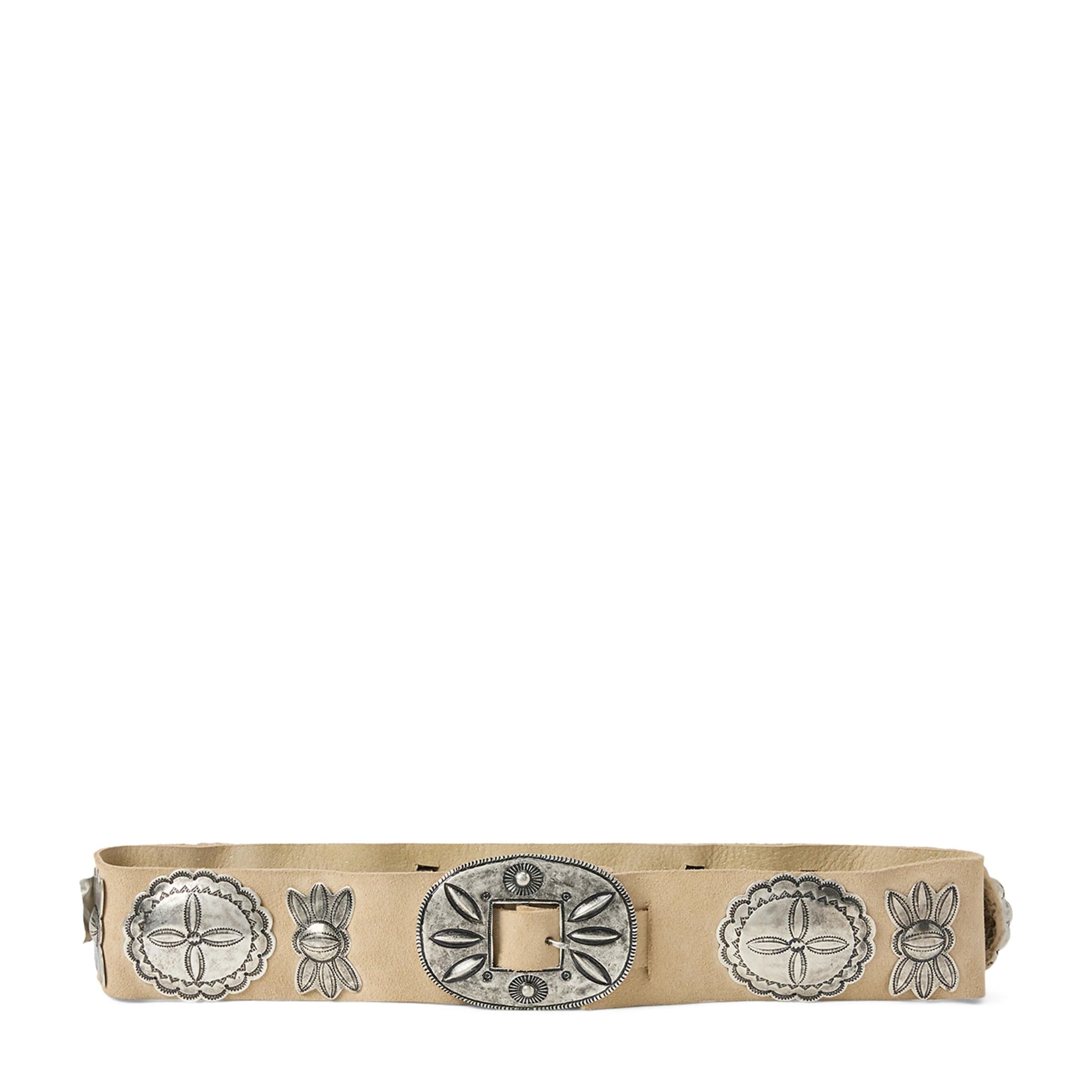 Beige Suede Concho Belt