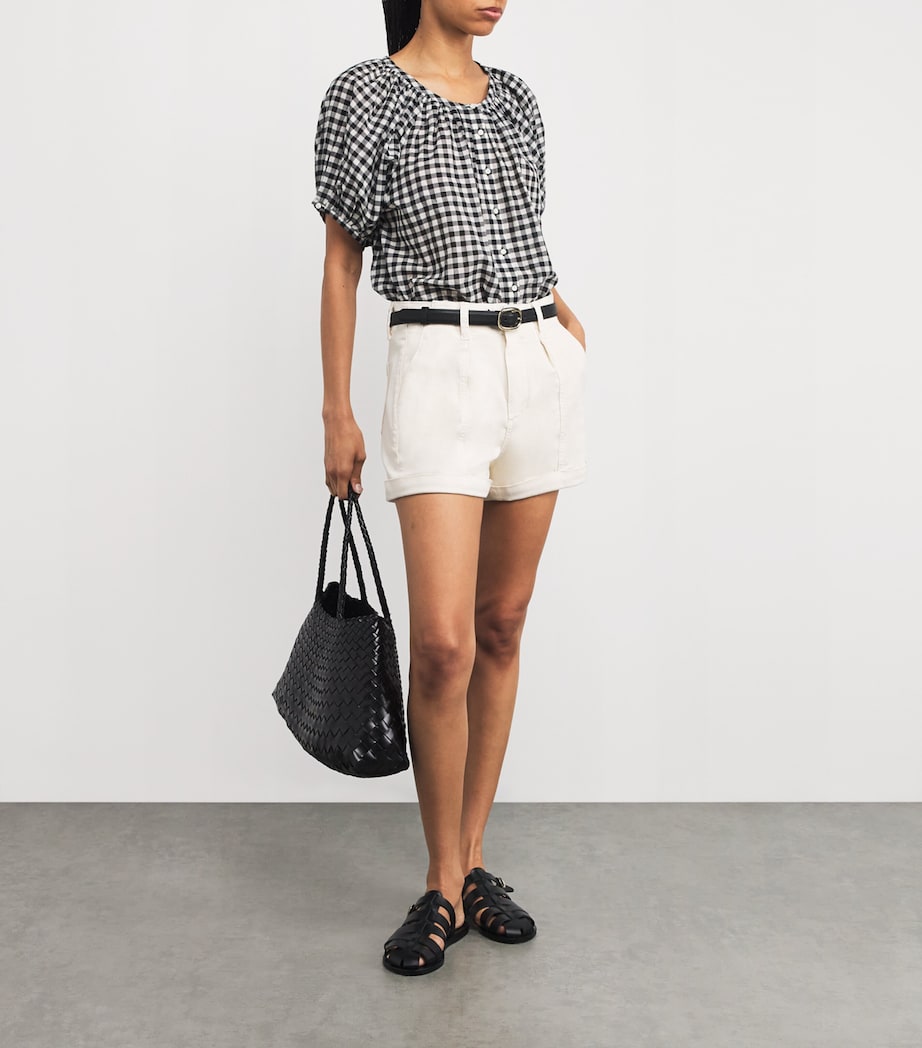 DÔEN Multi Check June Blouse