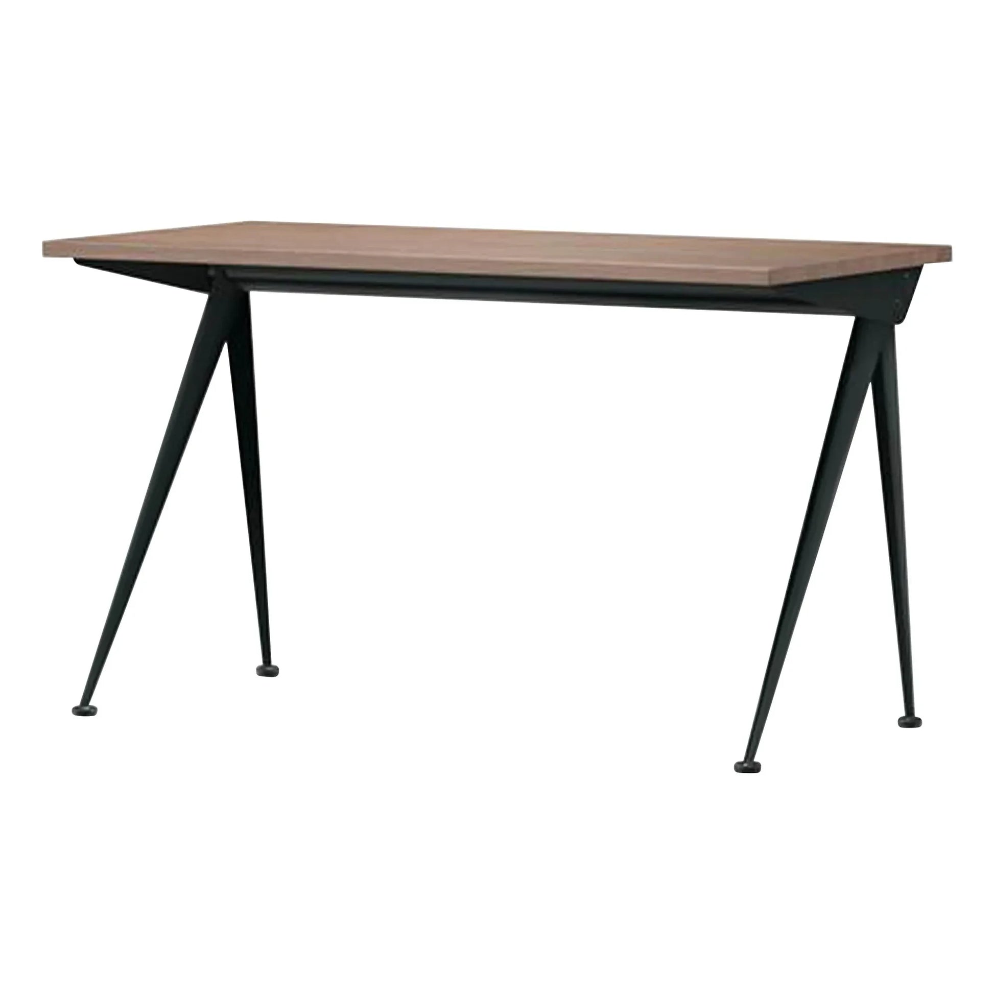 Vitra - Compas Direction Desk - Deep black base - Jean Prouvé, 1953 | Walnut