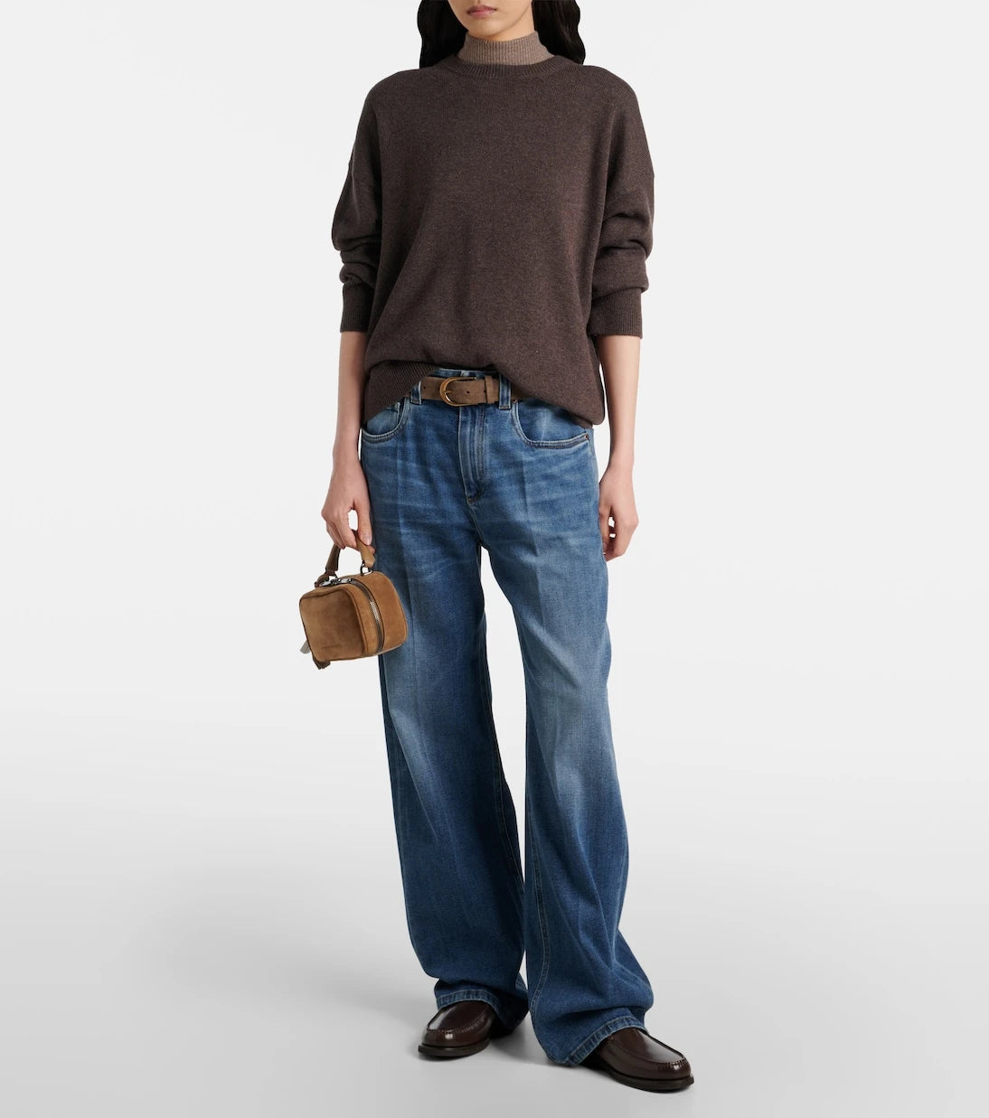 Brunello Cucinelli - جينز بقصّة مستقيمة وخصر منخفض