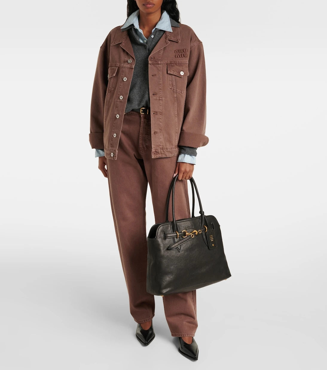 Miu Miu - Aventure Medium leather tote bag