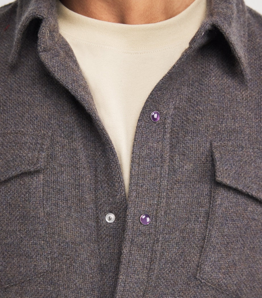 Cashmere Press-Stud Overshirt