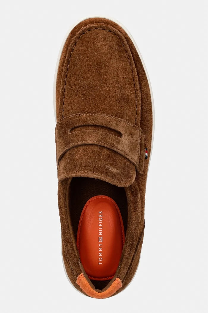 Tommy Hilfiger erkek süet mokasen MODERN LIGHT HYBRID SUEDE LOAFER