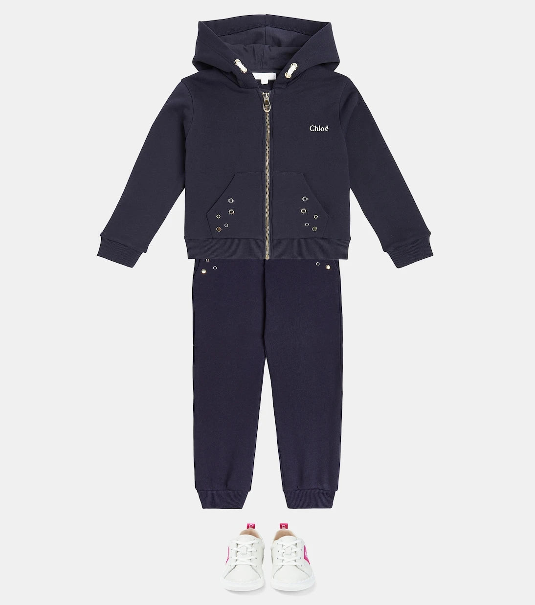 Chloé Kids - سويت شيرت من القطن جيرسيه