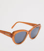 LOEWE Brown Acetate Swan Slim Sunglasses