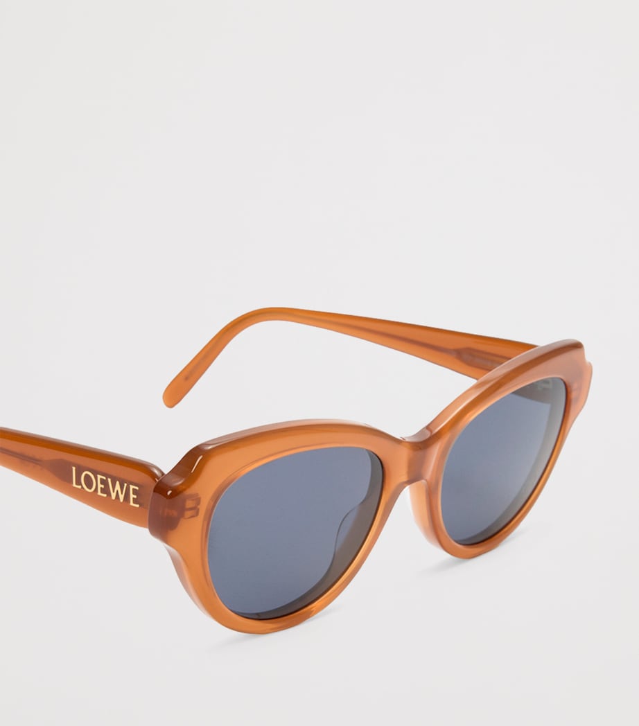 LOEWE Brown Acetate Swan Slim Sunglasses