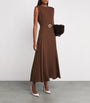 Edeline Lee Brown Textured Jete Midi Dress