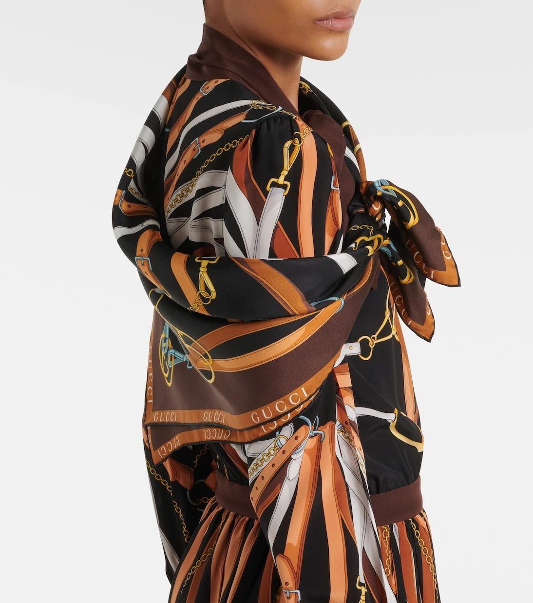 Gucci - Printed silk twill scarf