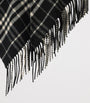 Burberry Black Wool-Cashmere Check Cape