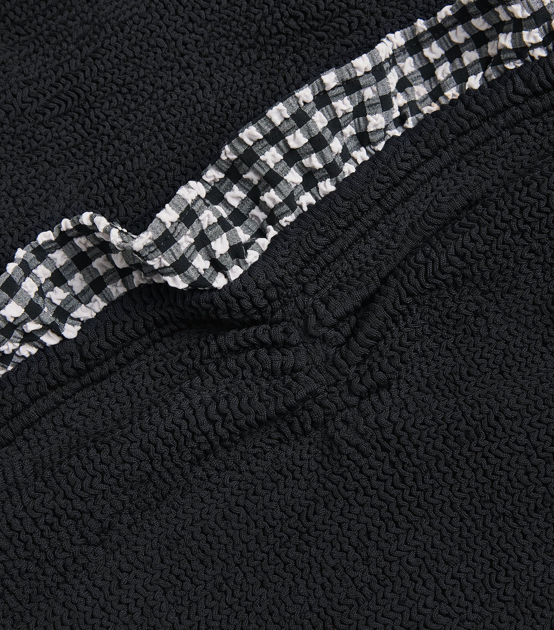 Hunza G Black Gingham-Ruffle Dolly Swimsuit