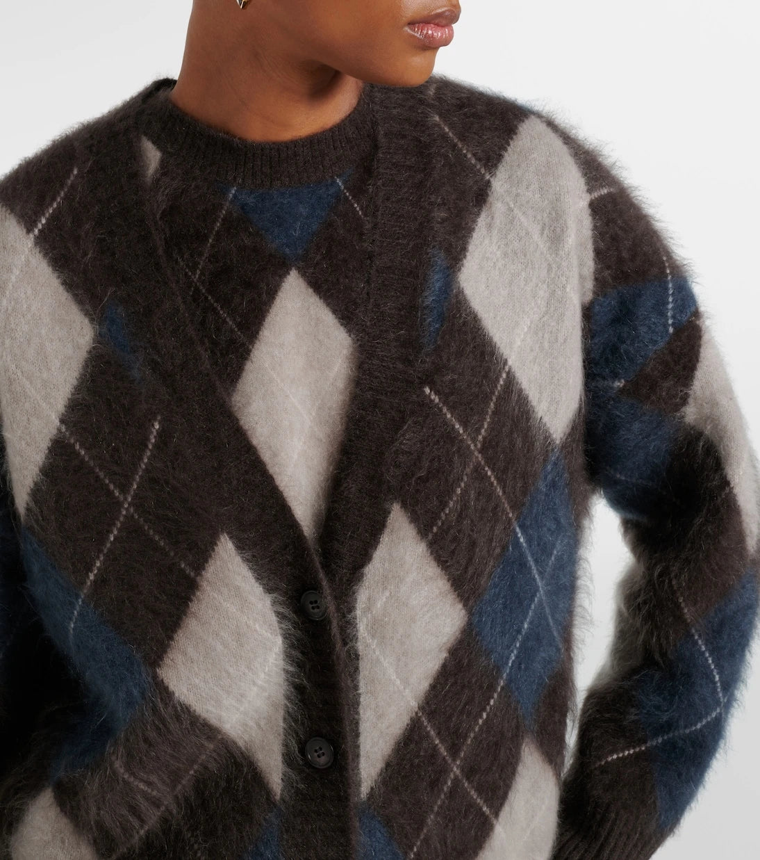 Lisa Yang - Elaria argyle cashmere cardigan