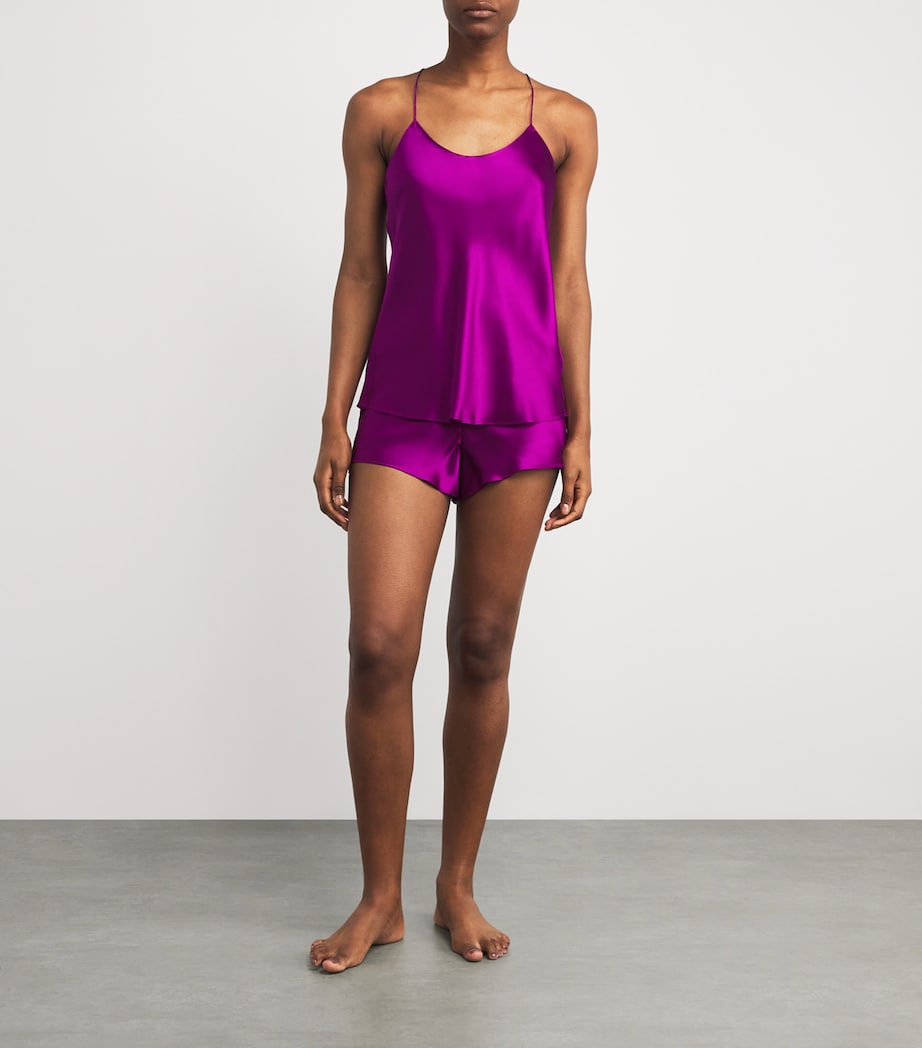 Olivia von Halle Purple Silk Bella Pyjama Set