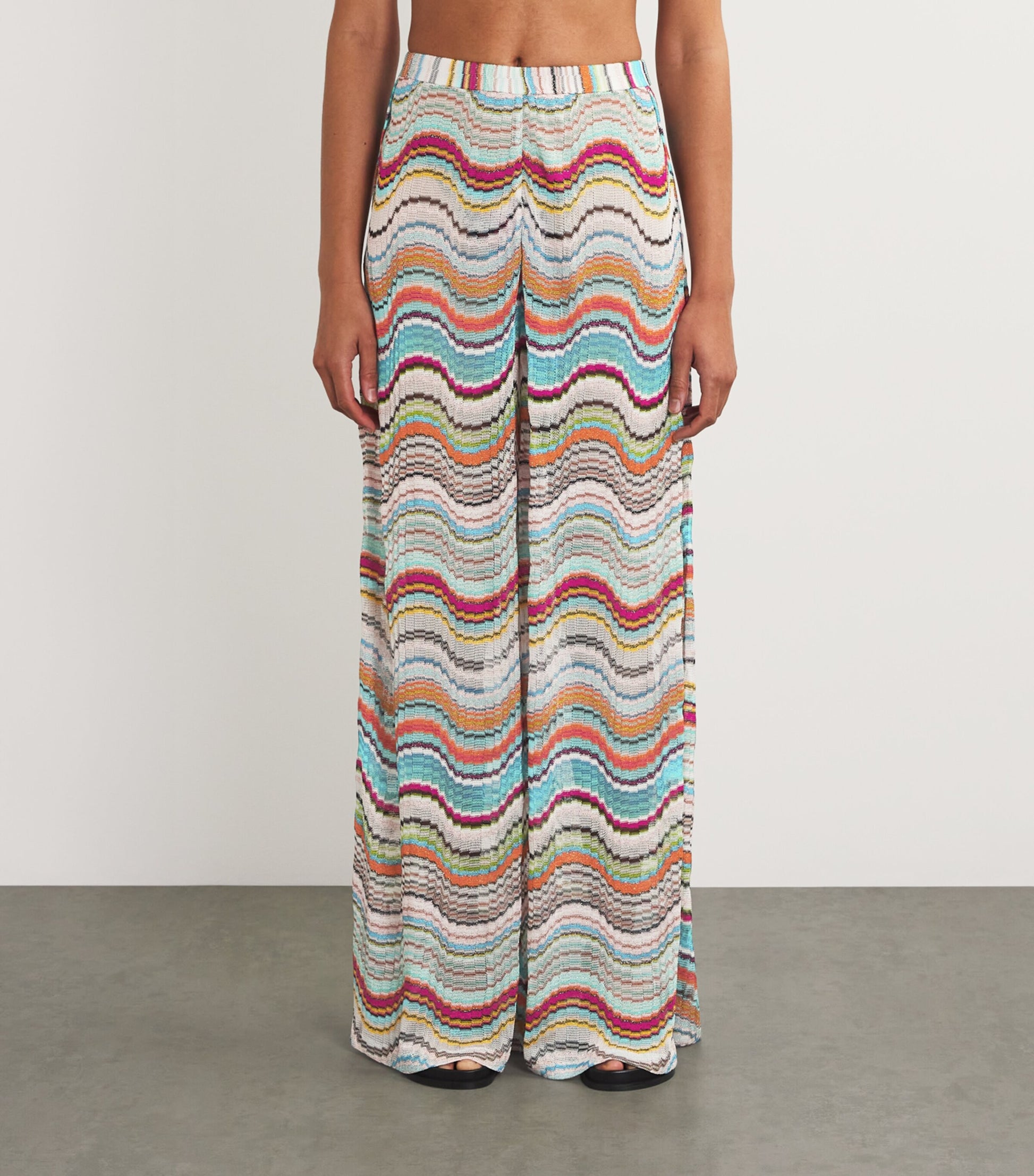 Multi Side-Split Wide-Leg Trousers