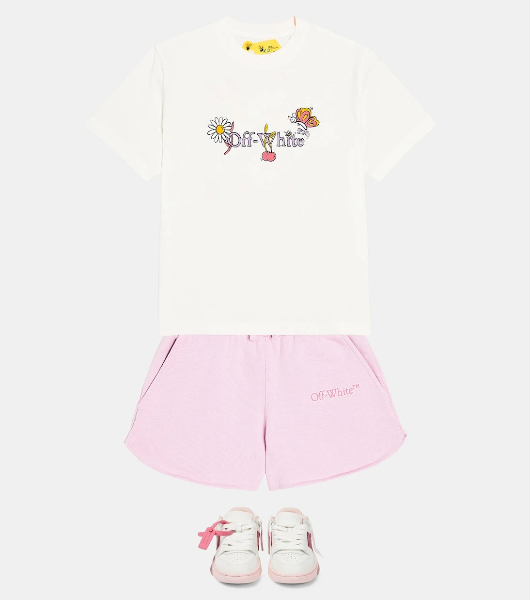 Off-White Kids - Big Bookish cotton shorts