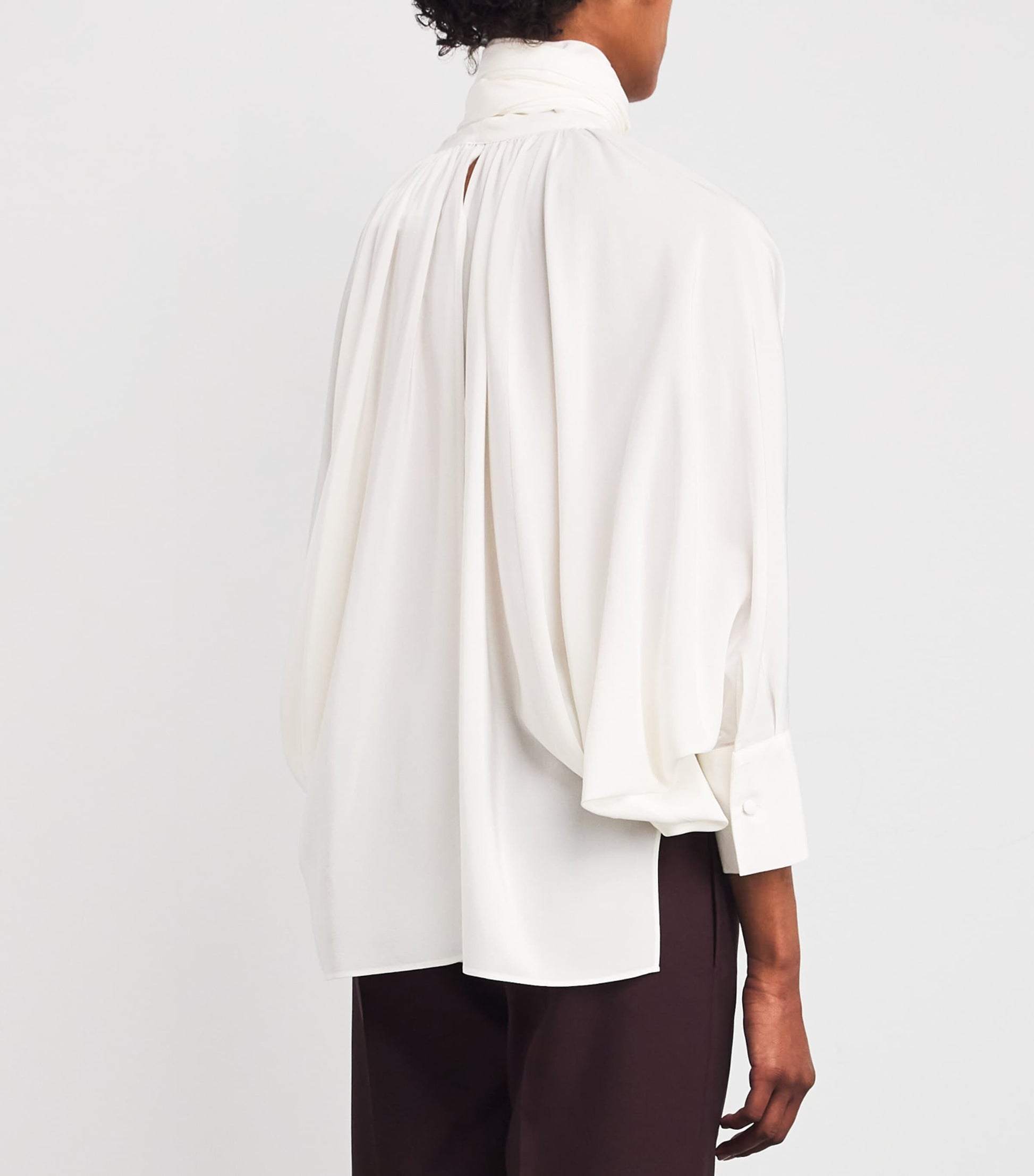 Max Mara White Silk Blouse