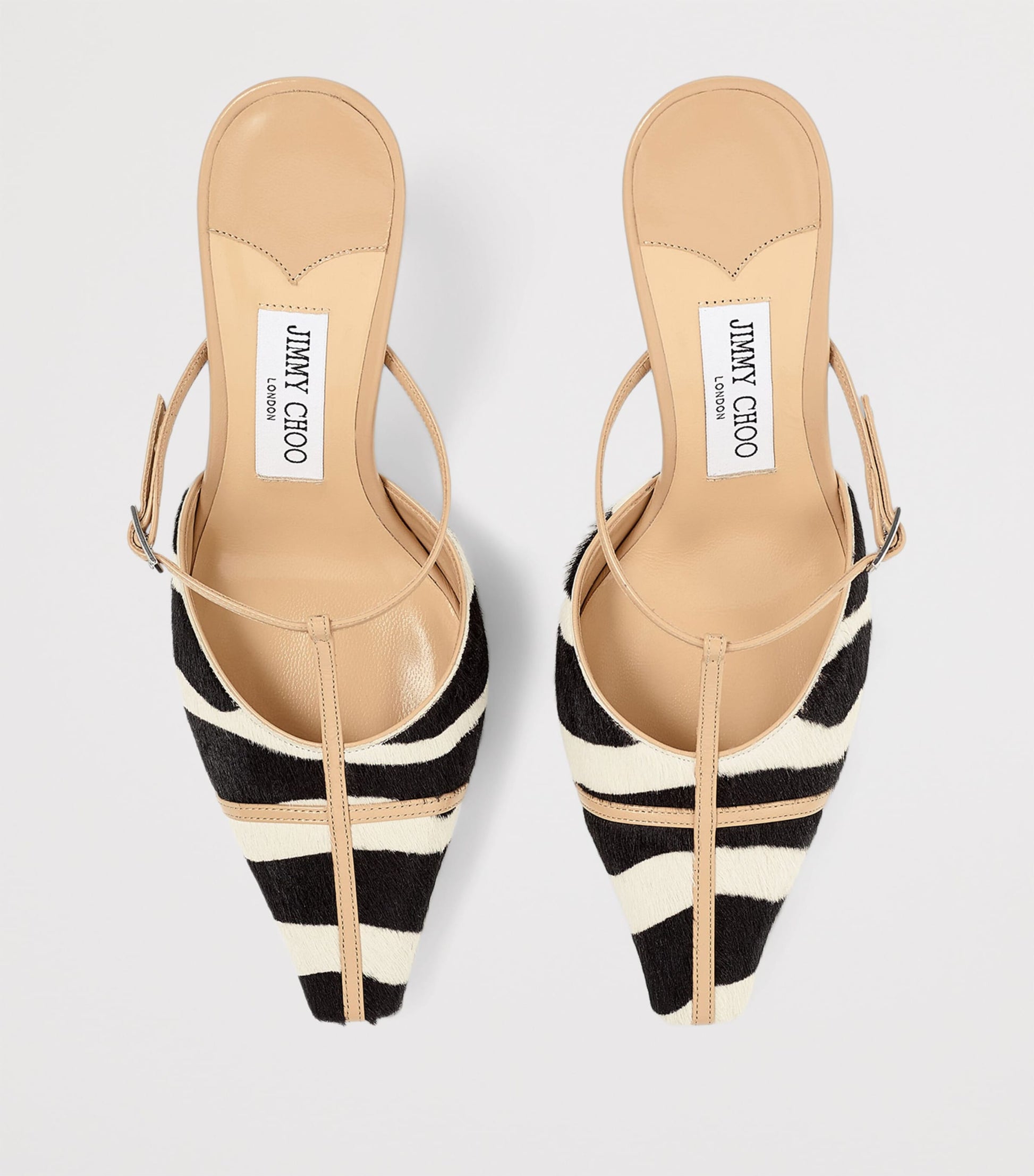 Jimmy Choo Black x Conner Ives Gloria Zebra Mules 85