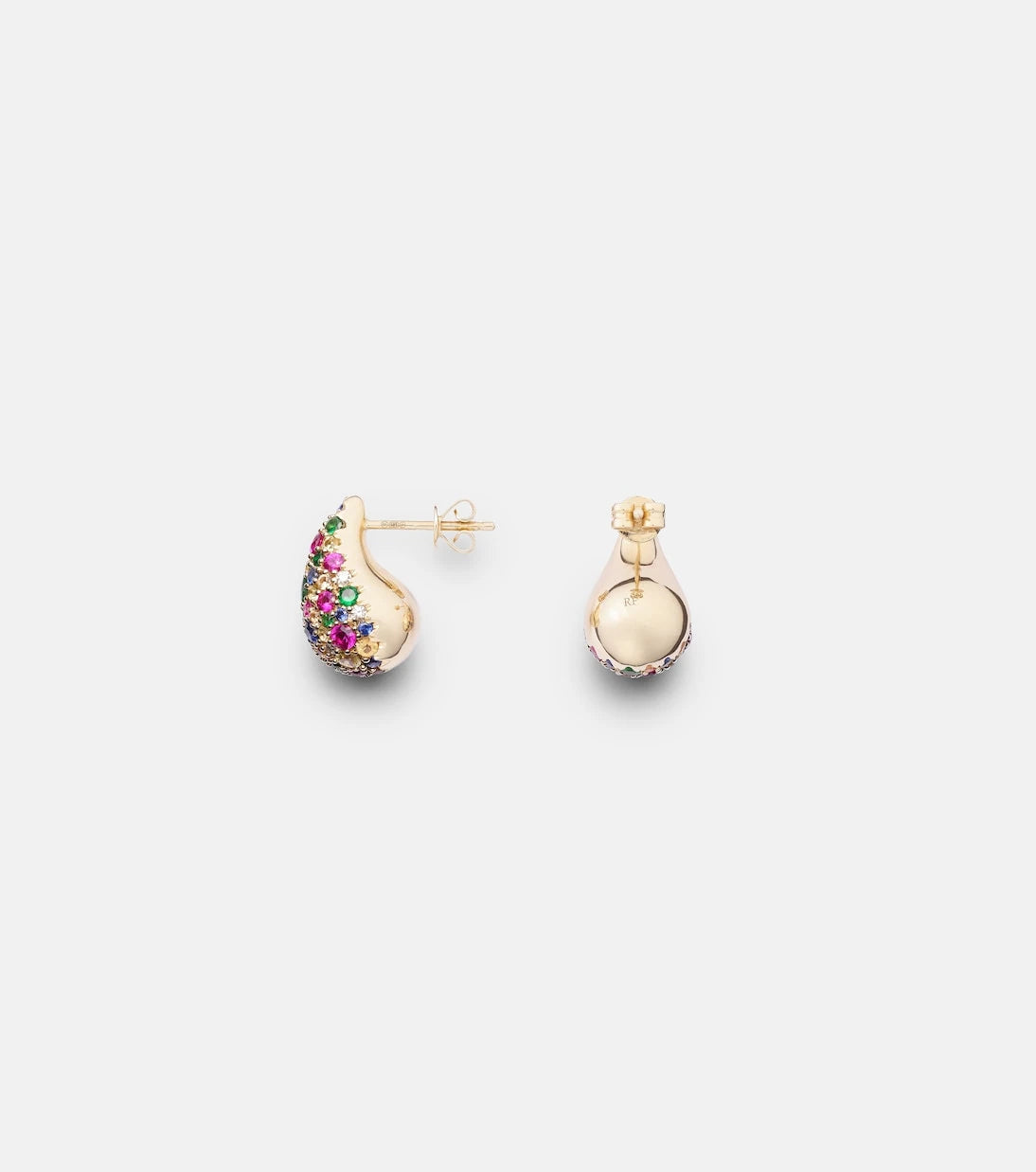 Roxanne First - Happy Tears 14kt gold stud earrings with sapphires