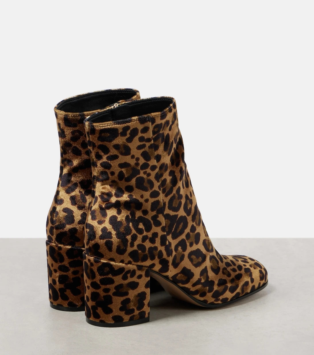 Gianvito Rossi - Joelle 70 leopard-print velvet ankle boots