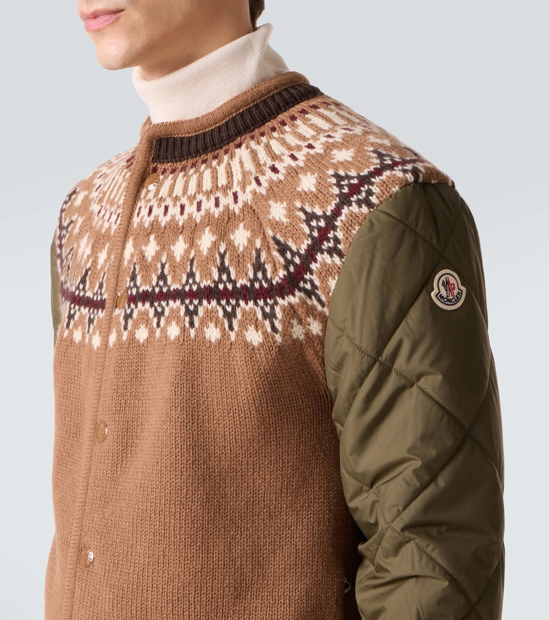 Moncler - Wool-blend jacquard cardigan