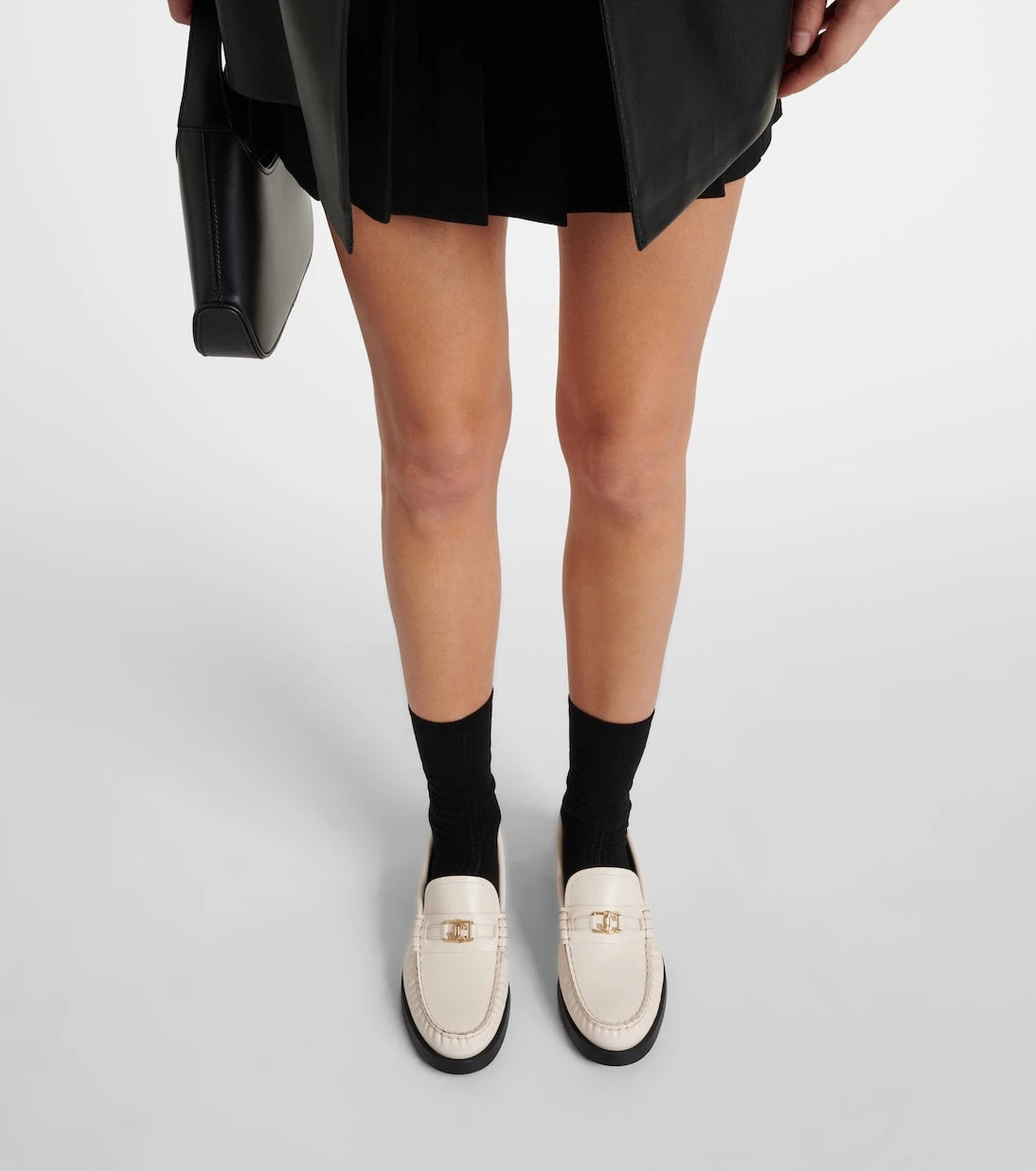 Jimmy Choo - Addie logo leather loafers