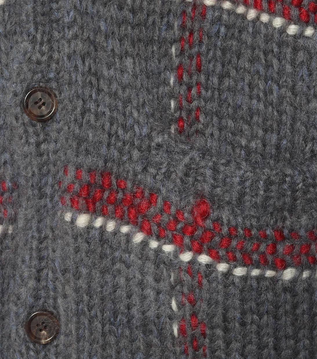Undercover - Checked mohair-blend cardigan