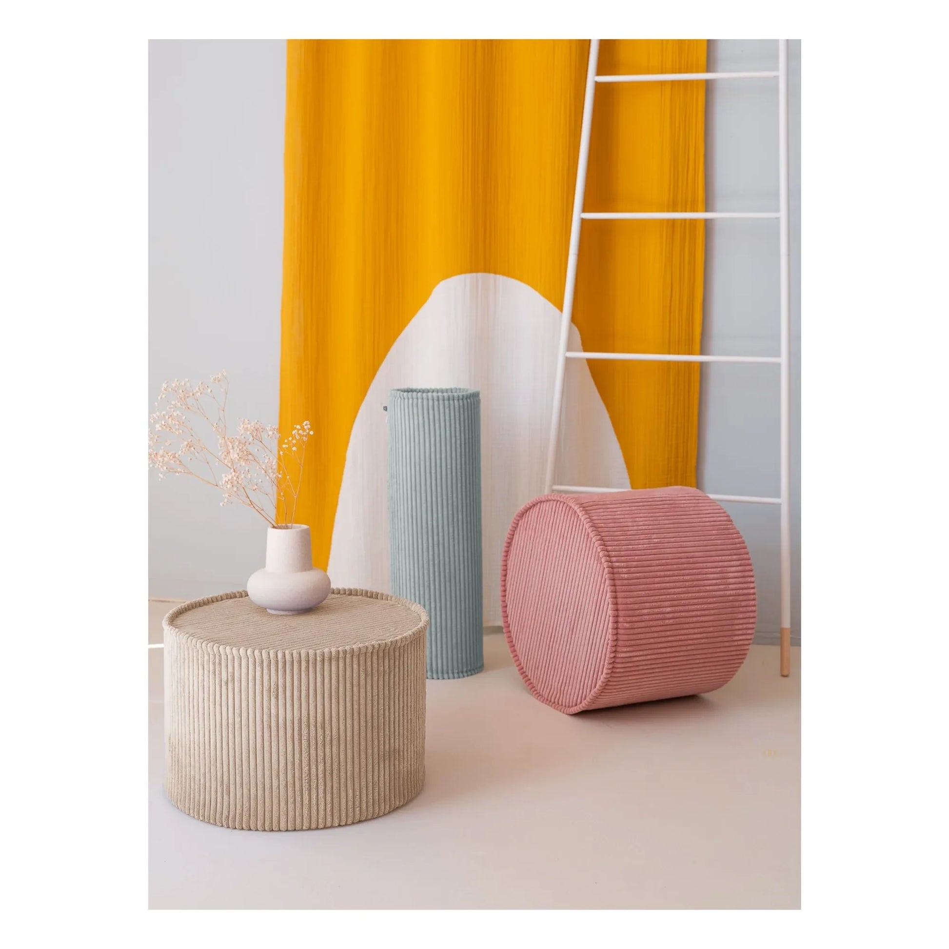 Wigiwama - Corduroy pouffe | Beige