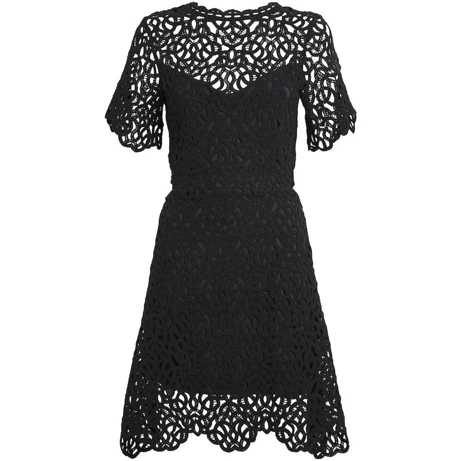 Cotton Crochet Mini Dress