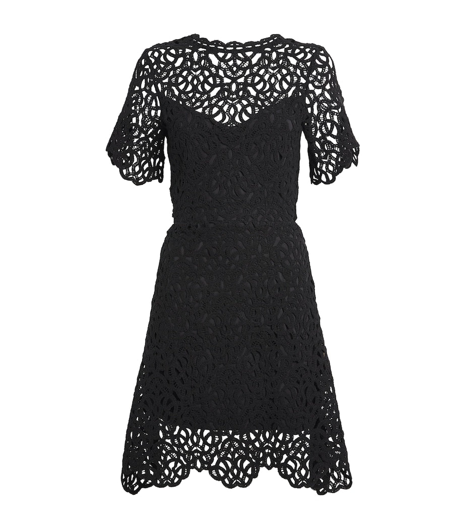 Cotton Crochet Mini Dress