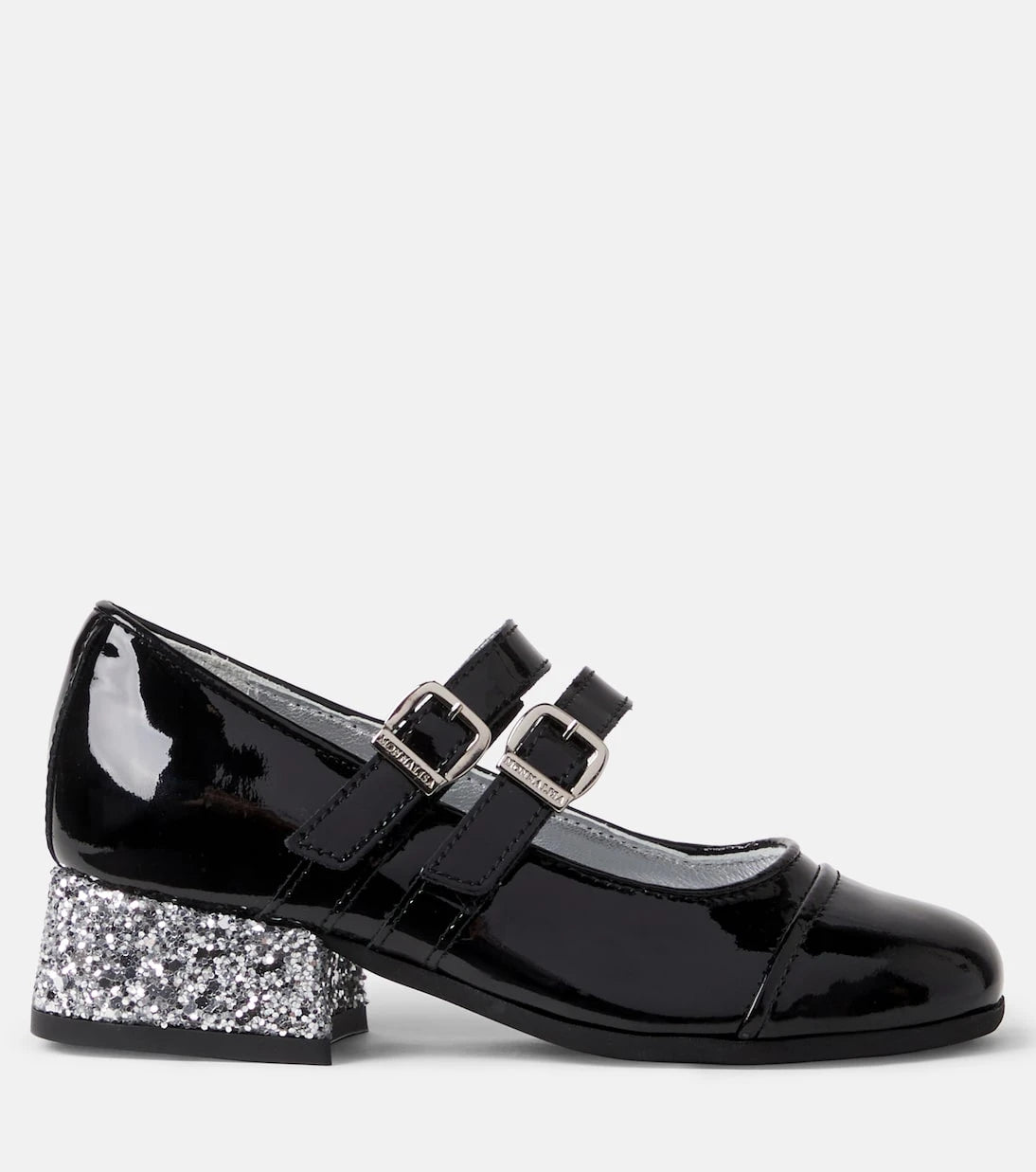 Monnalisa - Glitter patent leather Mary Jane flats