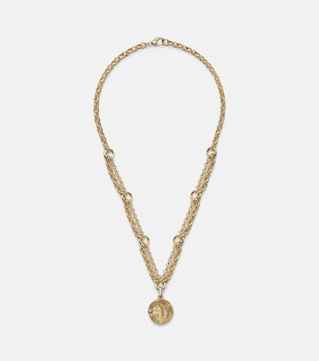 FoundRae - Infinite Gratitude 18kt gold pendant necklace with diamond
